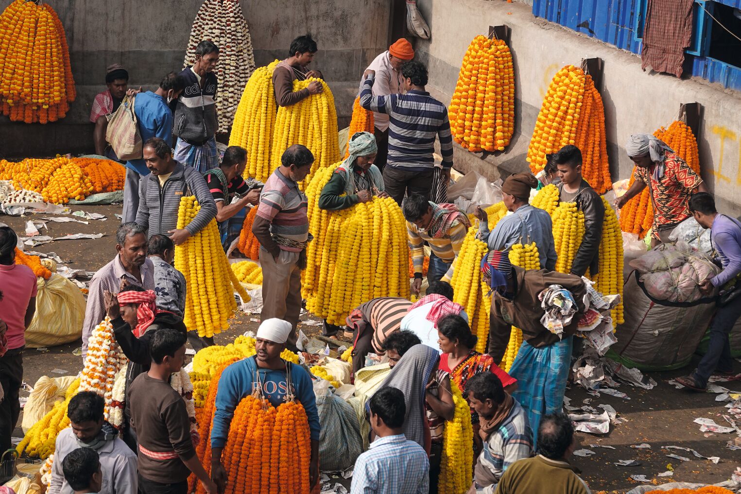 Marché aux fleurs de Calcutta