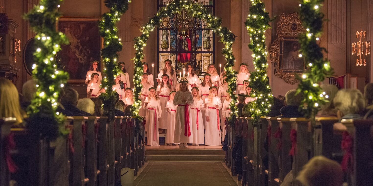 cérémonie à l'occasion de la Sainte-Lucie en Suède